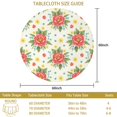 thumbnail image 3 of Pioneer Flower Floral Print Pattern Round Tablecloth 60 X 60 Inch, Wrinkle Resistant Wipeable Table Cloth for Kitchen Dining Picnic Patio Party, 3 of 6