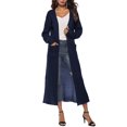 thumbnail image 2 of Seyurigaoka Female Cardigan Solid Color Long Sleeve Coat Jacket and Big Pockets, 2 of 6