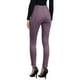 thumbnail image 3 of FAB CURVES Leggings de ante sintético para mujer, de cintura alta, ajustados y elásticos, talla XS, color violeta, 3 of 5