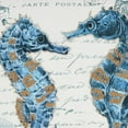 thumbnail image 3 of Coastal Outdoor Sea Horse Poly Filled Pillow, 3 of 5