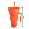 thumbnail image 7 of XEOVHV Snackeez Cup, Snackeez Cups,Plastic Snack and Drink Cup, Snackeez Cups, Reusable Drink and Snack Cup, Stadium Tumbler with Snack Bowl (Pink), 7 of 7