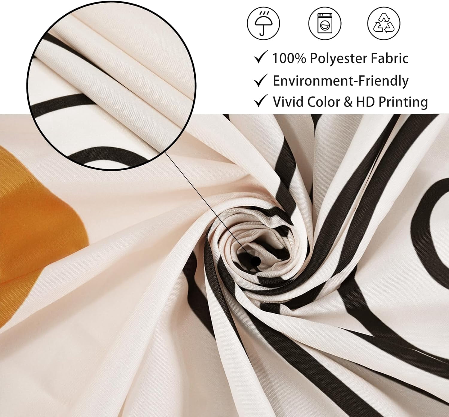 Zrodlmo Shower Curtain and Rug Set, 16pc Anti-Mold Quick-Dry Modern Bathroom Decor Set Machine Washable, 72" x 72", Beige