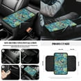 thumbnail image 6 of Renewold Butterfly Tie-Dye Teal 14 Pack Car Seat Cover Set with Steering Wheel Seat Belt Strap Gear Shift Knob Cover Set Garbage Bin Armrest Pad Rearview Mirror Coasters Universal Fit SUV Sedans, 6 of 7