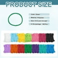 thumbnail image 2 of Uxcell 100 Pcs Potholder Loom Refill Loops, Elastic Potholder Weaving Refill Loops Knitting Kit Supplies in Rainbow Colors for Girls DIY Crafts 7" Weaving Loom, Green, 2 of 6
