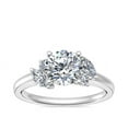 thumbnail image 1 of 0.75 Carat Excellent Round Shape Genuine Diamond Latest Design Solitaire Engagement Ring for Ladies Solid 18K White Gold Size 7.5, 1 of 1