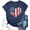 B7-Blue, variant on American Flag Shirts for Women 4th of July T-Shirt USA Print Patriotic Shirt Stars and Stripes Freedom Graphic Tees X-Large