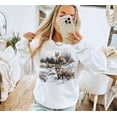 thumbnail image 2 of Retro Red Foxes Winter Scene Sweatshirt - 90s Fox Snowy Forest Wilderness Outfit - Boho Unisex Crewneck Sweatshirt - Sizes S-5XL ,Art Print JSC, 2 of 5