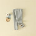 thumbnail image 3 of MEZZALL Spring Girls Leggings New Baby Pants Winter Warm Pants Leisure Dailywear, GY2, 18-24 Months, 3 of 3