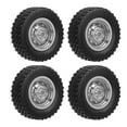 thumbnail image 2 of RC Car Wheel Tire, 4PCS Easy To Install Silver And Black RC Toy Car Wheels  For Replacement, 2 of 8