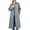 Gray, variant on Womens Long Trench Coat Single Breasted Oversized Windproof Classic Lapel Fall Overcoat