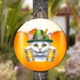 thumbnail image 4 of Best Manx Dad Proud Beer Lover Happy Oktoberfest Round Wood Sign Cat Lover Kitten Owner Gifts Hanging Wall Home Decor - 02016, 4 of 5