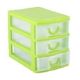 thumbnail image 2 of Organizador de cajones, caja de almacenamiento de maquillaje y joyería, contenedor de plástico (3 capas verdes), 2 of 14