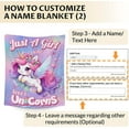 thumbnail image 3 of Personalized Kids Blanket with Name, 80 x 60 Inches Soft Cozy Blanket Gift for Girls Women, Unicorn Lovers, Cute Warm Throw Blanket for Bed, Living Room, Home Decor, 3 of 6