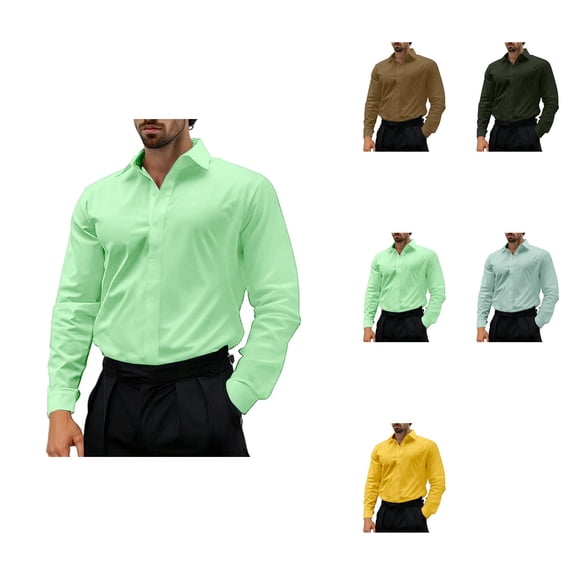 Dress Shirt Classic Fit Business Casual Formal Wear Comfortable Stretch Fabric