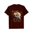 thumbnail image 2 of NAMTYQX Graphic Tees for Women Trendy Stretch Cool Plus Size Basic Gemustertes Loose Short Sleeve Graphic Scoop Neck Cute Shirts for Women Deep Red Size XL, 2 of 4