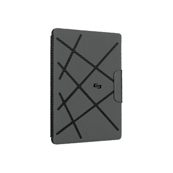 SOLO Stadium Slim - Flip cover for tablet - micro-suede - gray - 9.7" - for Apple 9.7-inch iPad (5th generation, 6th generation); 9.7-inch iPad Pro; iPad Air; iPad Air 2