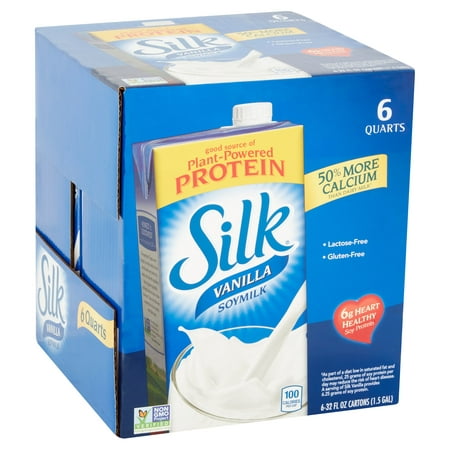 (Pack of 6) Silk Vanilla Soy Milk, 32 fl oz