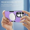 thumbnail image 4 of Allytechgroup Magnetic Case for Samsung Galaxy S25 Ultra, Support Wireless Charging Military Grade Hard PC Shockproof Anti-Scratch TPU Slim Fit Case for Samsung Galaxy S25 Ultra, Purple, 4 of 10