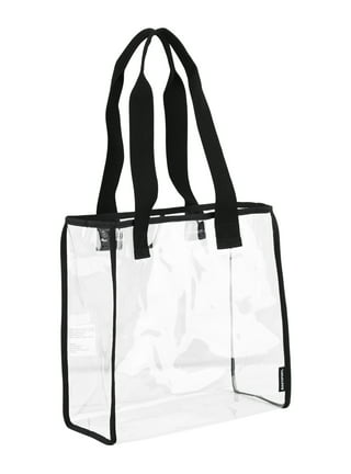 Xelparuc Clear Bags Stadium Approved Clear Tote Bag with Zipper Closure Crossbody Messenger Shoulder Bag with Adjustable Strap, Women's, Size: Large, White