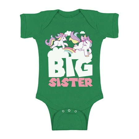 

Awkward Styles Unicorn Baby Bodysuit Short Sleeve Unicorn Top Big Sister One Piece Sister One Piece Top Birthday Gifts for Baby Girls Bodysuit for Little One Cute Baby Clothing for Girls Kids Gifts