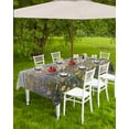 thumbnail image 4 of Fsddascl Spring Floral Outdoor Tablecloth - 60x102 Inch Rectangle Dining Table Cover, Oil Painting Pastoral Botanical Waterproof Outdoor Table Cloth with Umbrella Hole & Zipper for Picnic/Patio, 4 of 7