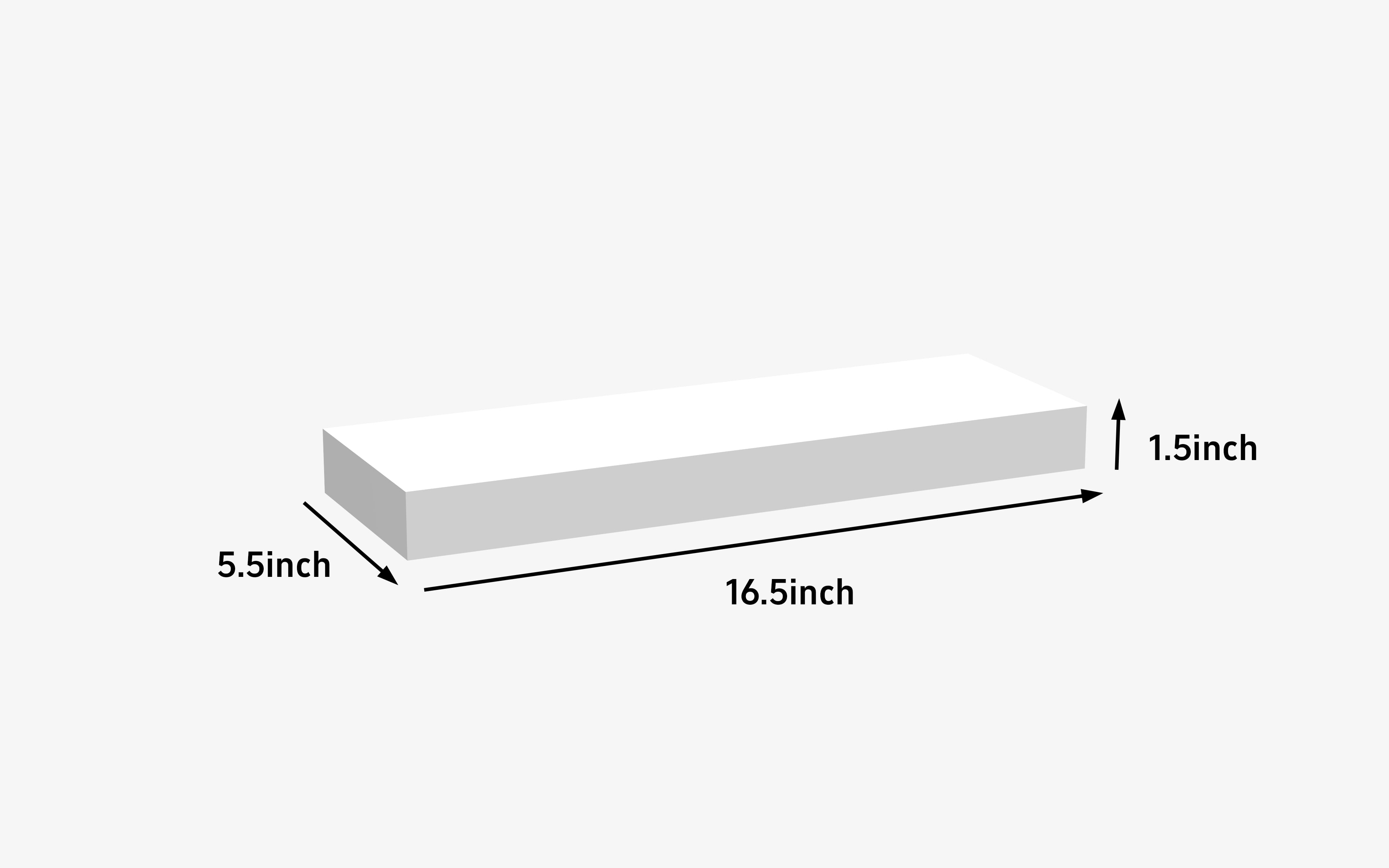 Mainstays White 16.5" Wood Floating Shelves, Set of 2