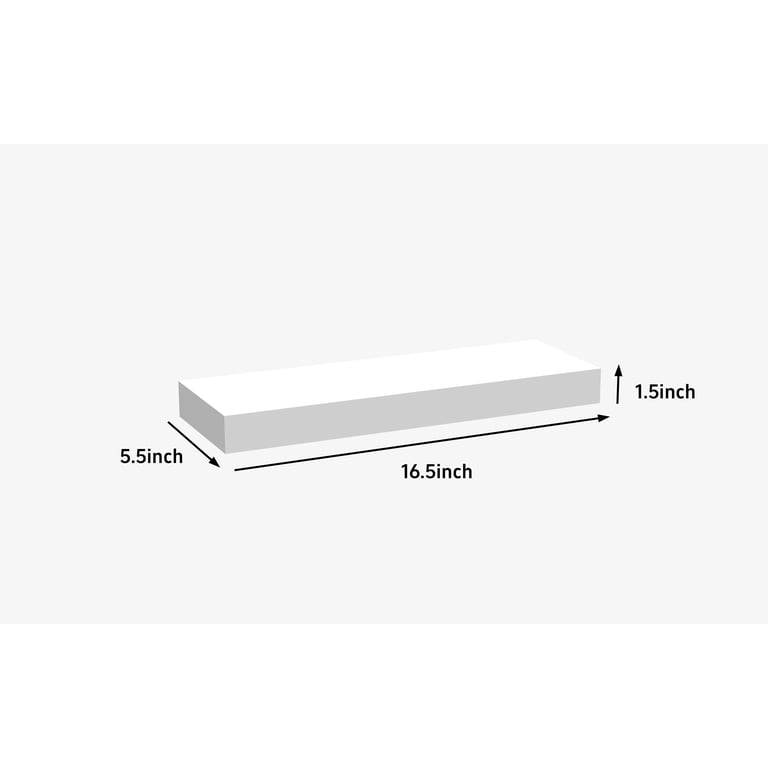 Mainstays White Floating Shelves, Set of 2 (16.5") photo 6