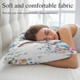 thumbnail image 5 of Bunny Easter Pillow Covers, Linen Long Throw Pillow Case, Eucalyptus Leaves Spring Floral Eggs Weeping Holiday Pillow Protector Decorative Cushion Cover for Living Room/Bedroom 20" x 30", 5 of 8