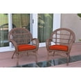 thumbnail image 2 of Jeco Santa Maria Black Wicker Chair with Ivory Cushion - Set of 2, 2 of 2