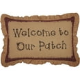 thumbnail image 2 of VHC Brands Landon Fall Holiday Throw Pillow, Welcome Patch, 2 of 7