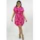 thumbnail image 1 of Vestido tropical de lino Roman Fashion /Tallas Extras, 2304 (Fiusha) fucsia 36, 1 of 7