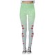 thumbnail image 2 of Leggings Gibobby deportivos para Mujer Leggings de yoga ajustados Estampado navideño de gradiente verde S, 2 of 5