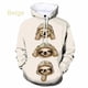 thumbnail image 3 of Sudadera con capucha con estampado 3D de animales perezosos para hombre, sudadera informal de gran tamaño, sudadera con capucha de manga larga para hombre y mujer, ropa de calle, 3 of 5