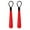 Red, variant on 2-Pack Long Handle Shoe Horns, 30Cm Plastic Shoe Helpers With Hanging Loop For Men & Women - No Bend Shoe Lifter For Daily Use