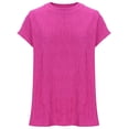 thumbnail image 6 of Horkkom Plus Size Tunic Tops for Women Crew Neck Solid Color Short Sleeve Shirts Summer Casual Loose Tops XXL, 6 of 9