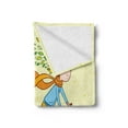 thumbnail image 2 of Bicycle Soft Flannel Fleece Blanket, Girl Riding Bicycle in the Countryside Autumn Nature Colorful Leaves Flying in Wind, Cozy Plush for Indoor and Outdoor Use, 50" x 70", Multicolor, by Ambesonne, 2 of 5