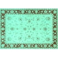 thumbnail image 1 of Ahgly Company Indoor Rectangle Persian Turquoise Blue Traditional Area Rugs, 5' x 8', 1 of 4