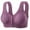 Purple, variant on Xunlbb Non Wired Bras for Women, Everyday Bras,Supportive and Coverage Women's Non Steel Ring Style Printed Gathered Middle Button Breathable Underwear Daily Bra M-3XL