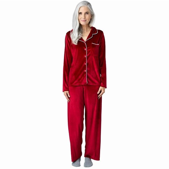 Velour Women's Pajama 2-Pc Set