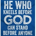 thumbnail image 2 of He Who Kneels Before God Can Stand Zip Up Hoodie Men's Women's Brisco Brands S, 2 of 6