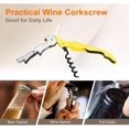 thumbnail image 4 of Wine Bottle Opener,Corkscrew Wine Opener,Wine Key for Servers Bartenders, 3 in 1 Stainless Steel Double Hinged Cork Screw (5, Yellow), 4 of 7