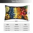 thumbnail image 2 of Wukai Halloween Fruit Platter Print Plush Throw Pillow Cover, Double-sided Pillow Protector without Pillow Core, with Hidden Zipper, Home Decorations-20"x30", 2 of 6