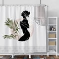 thumbnail image 2 of Baocicoo Black Abstract Woman Shower Curtain Boho Mid Century Minimalist Shower Curtain for Bathroom Hostel Hotel Cubicle Bathroom Decorations Waterproof Curtain for Bathroom with Hooks 72x72 Inches, 2 of 6