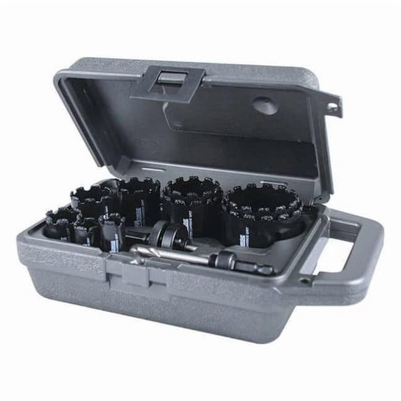Morse Hole Saw Kit,11pcs,Sizes:0.75"-2.5" MHSG100