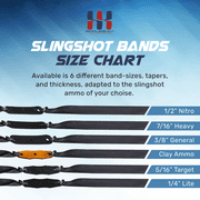 5/16 Target Slingshot Bands (5-Pack) Powerful Professional Elastic Rubber SimpleShot Shooting Flat Bands