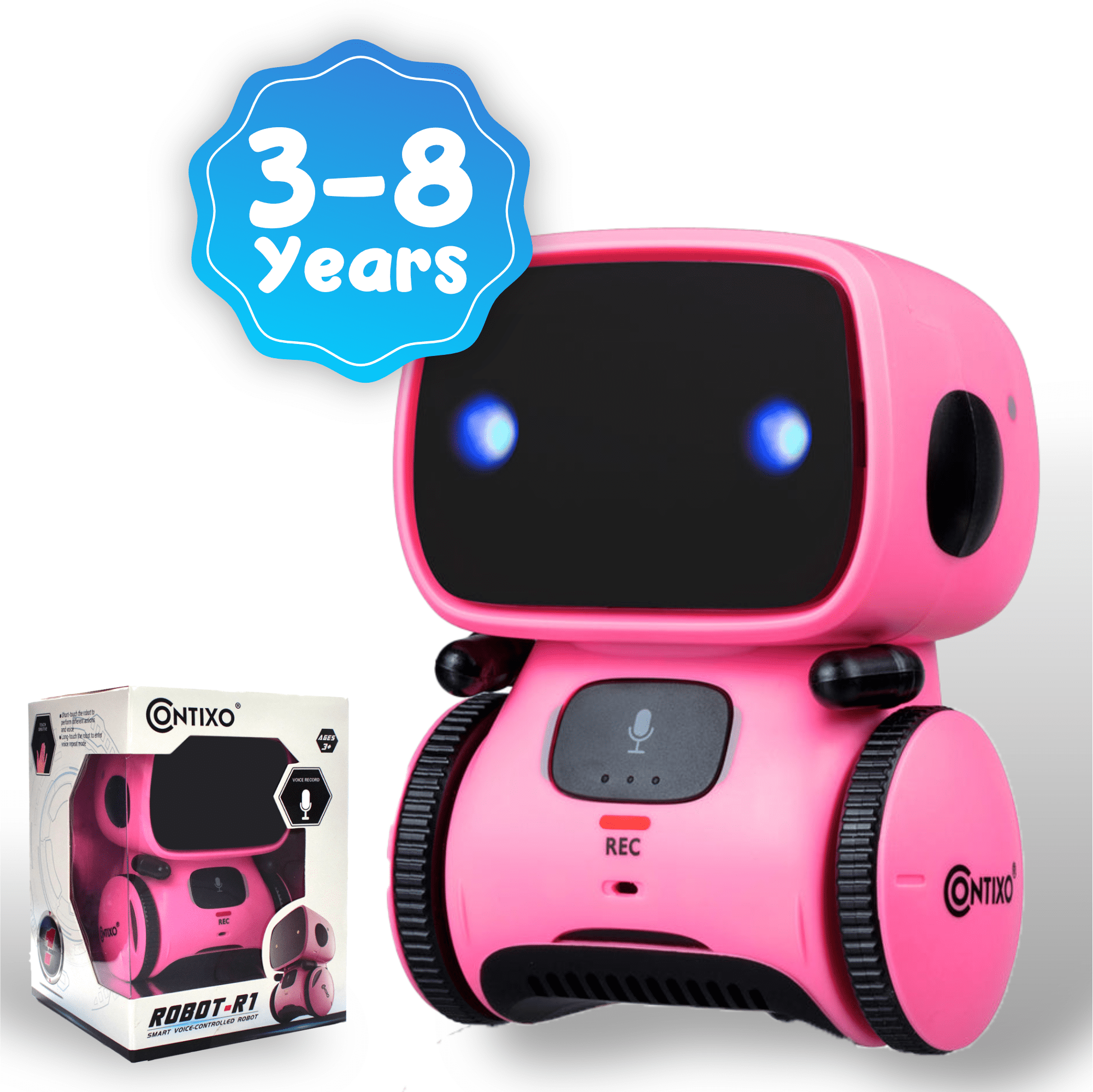 Contixo R1 Kids Robot Toys, Interactive Smart Robots for Kids with Voice Control, Blue