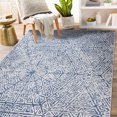 thumbnail image 6 of World Rug Gallery Contemporary Geometric Weather Resistant Reversible Indoor/Outdoor Area Rug - Blue 5'x7', 6 of 7