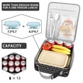 thumbnail image 4 of Bear Insulated Lunch Bag Box Men Reusable Lunch Tote Bag with Side Pocket Lunchbox Office Travel, 4 of 6
