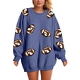 thumbnail image 7 of Godom Womens Sweatshirts Crewneck Rugby Printed Long Sleeve Tops Oversized Pullover Sweatshirt for Women, 7 of 7