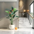 thumbnail image 7 of Artificial Bird of Paradise Plant 6FT(72in) Fake Palm Tree for Indoor Outdoor Modern Decor Faux Plants for Home Office Perfect Housewarming Gift with 17 Trunks Faux Leaves and 3 Faux Flowers 2 Pack, 7 of 7